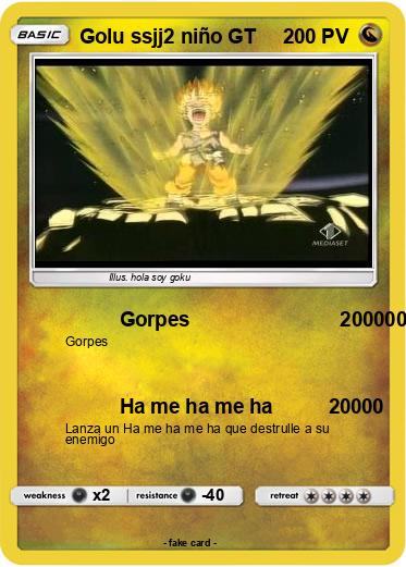 Pokemon Golu ssjj2 niño GT