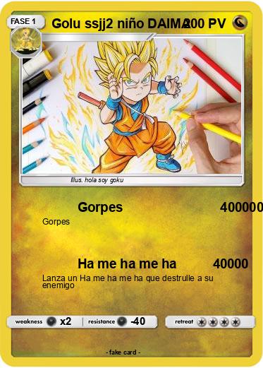Pokemon Golu ssjj2 niño DAIMA
