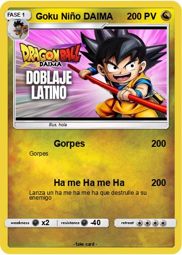 Pokemon Goku Niño DAIMA