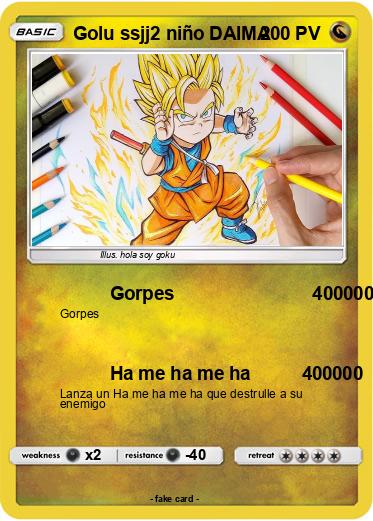 Pokemon Golu ssjj2 niño DAIMA