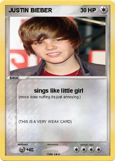 Pokemon JUSTIN BIEBER