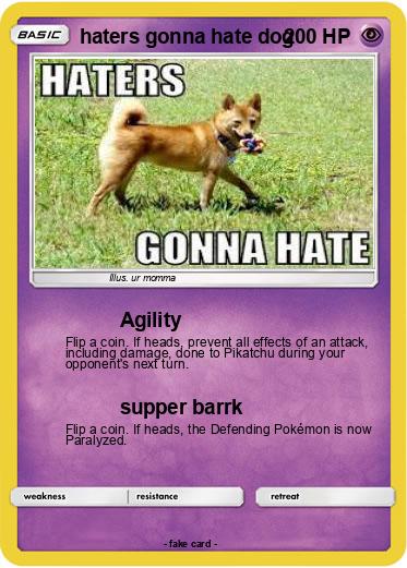 Pokemon haters gonna hate dog