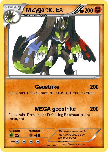 Pokemon M Zygarde. EX