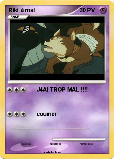 Pokemon Riki à mal