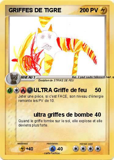 Pokemon GRIFFES DE TIGRE