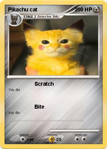 Pokemon Pikachu cat