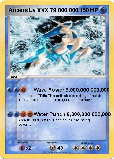 Pokemon Arceus Lv XXX 79,000,000,