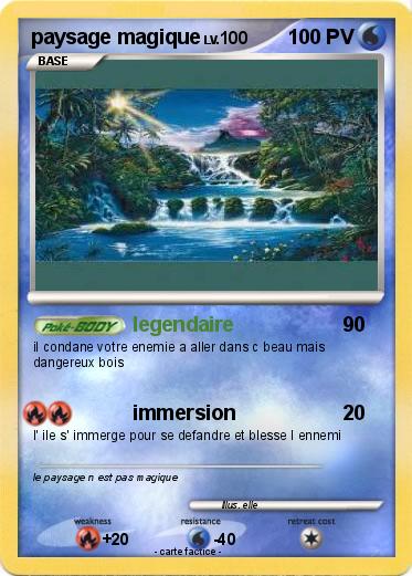 Pokemon paysage magique