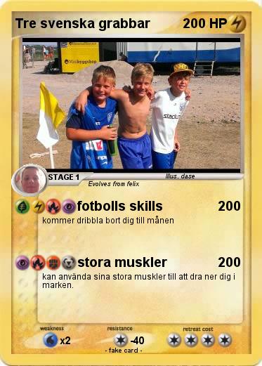 Pokemon Tre svenska grabbar