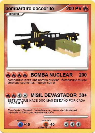 Pokemon bombardiro cocodrilo