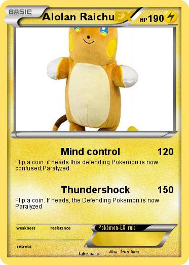 Pokemon Alolan Raichu