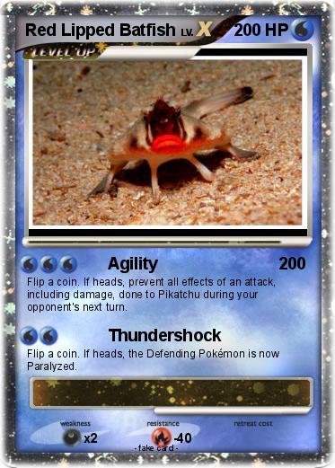 Pokemon Red Lipped Batfish