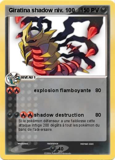 Pokemon Giratina shadow niv. 100
