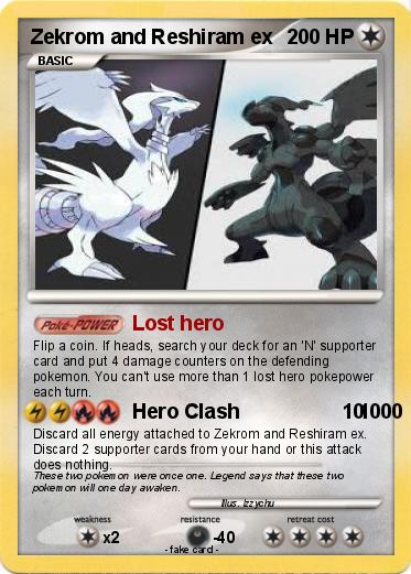 Pokemon Zekrom and Reshiram ex