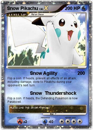 Pokemon Snow Pikachu