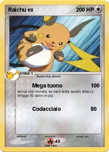 Pokemon Raichu ex