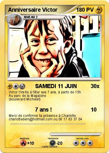 Pokemon Anniversaire Victor