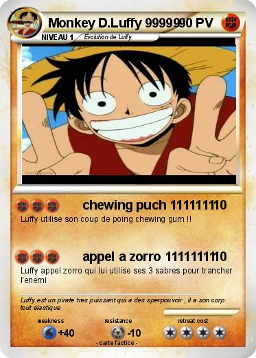 Pokemon Monkey D.Luffy 99999