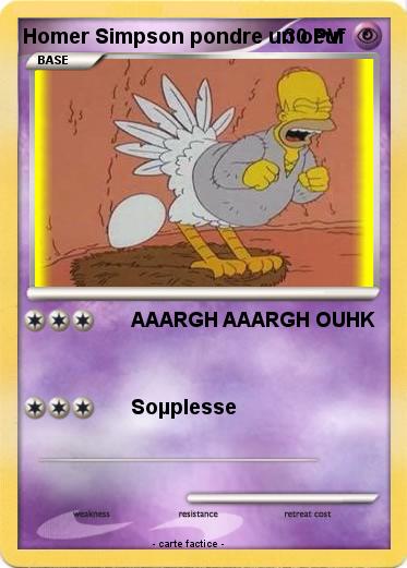 Pokemon Homer Simpson pondre un oeuf