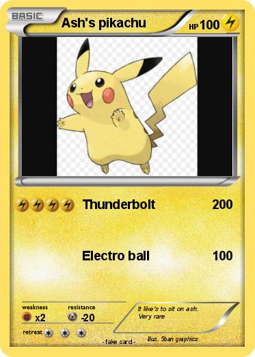Pokemon Ash's pikachu