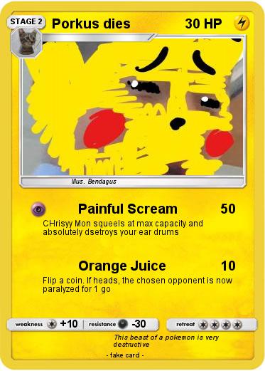 Pokemon Porkus dies