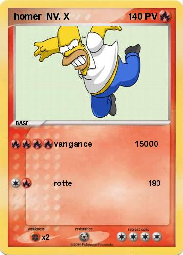 Pokemon homer  NV. X