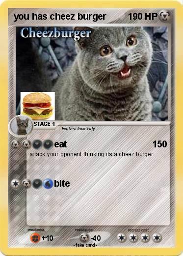 Pokemon you has cheez burger