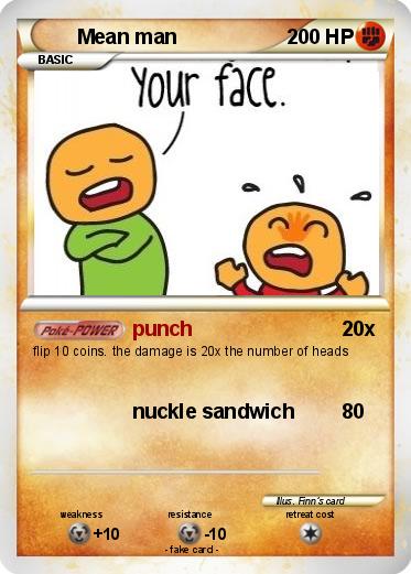 Pokemon Mean man
