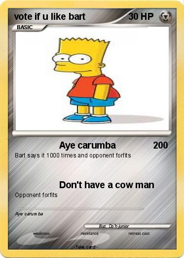 Pokemon vote if u like bart