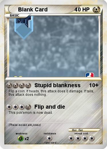 Pokemon Blank Card