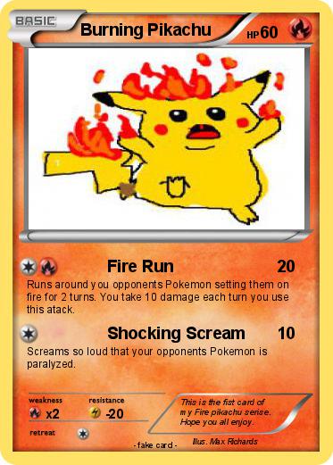 Pokemon Burning Pikachu