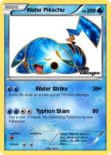 Pokemon Water Pikachu