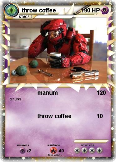 Pokemon throw coffee