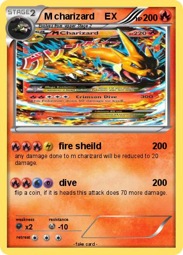 Pokemon M charizard    EX