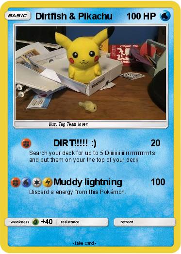 Pokemon Dirtfish & Pikachu