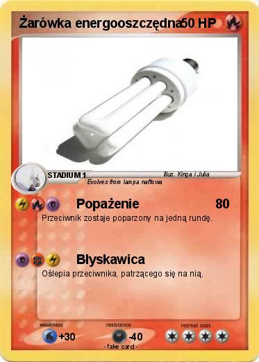 Pokemon Żarówka energooszczędna