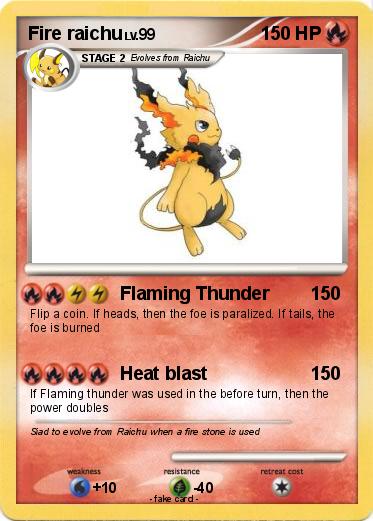 Pokemon Fire raichu