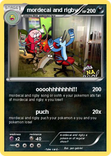 Pokemon mordecai and rigby