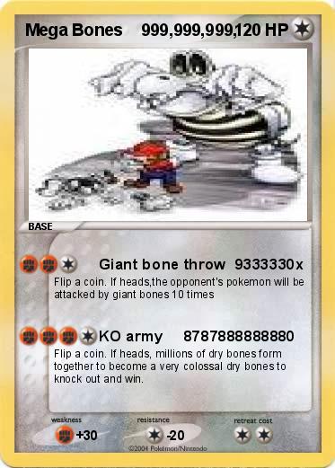 Pokemon Mega Bones    999,999,999,   