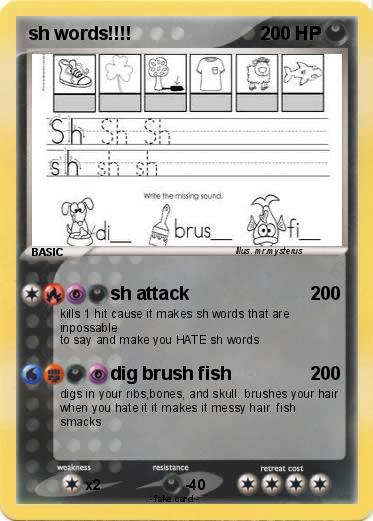 Pokemon sh words!!!!