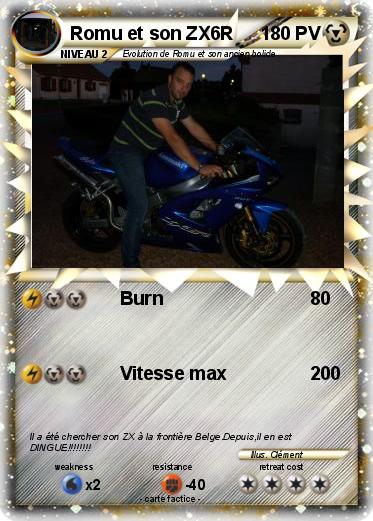 Pokemon Romu et son ZX6R