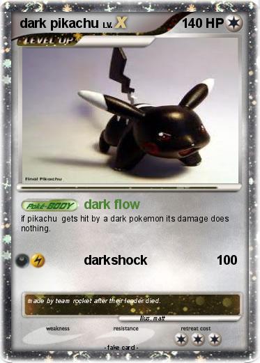 Pokemon dark pikachu