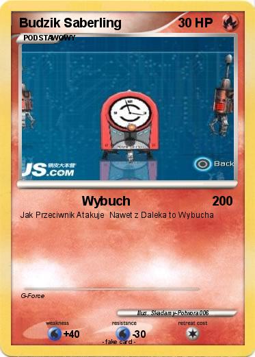 Pokemon Budzik Saberling