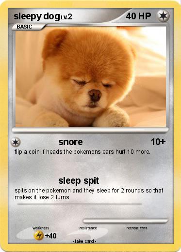 Pokemon sleepy dog