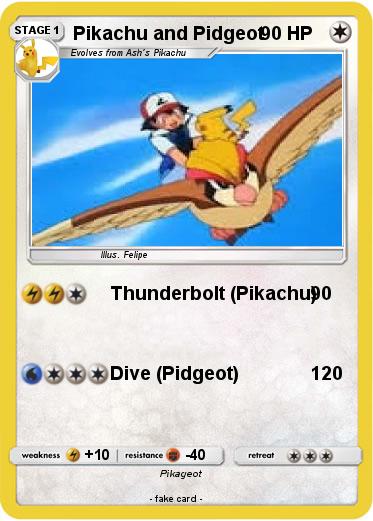 Pokemon Pikachu and Pidgeot