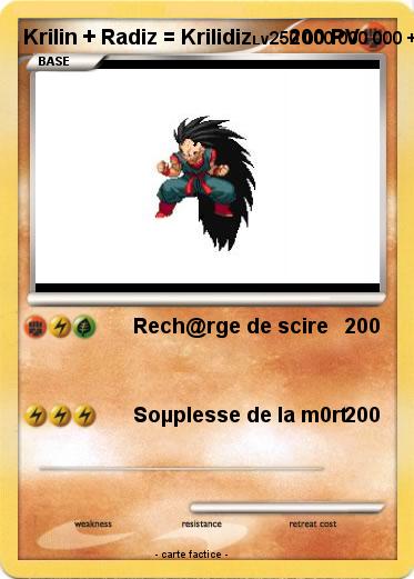 Pokemon Krilin + Radiz = Krilidiz