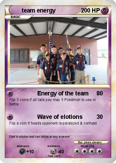 Pokemon team energy