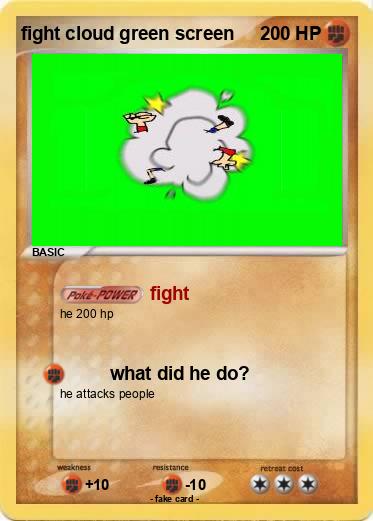 Pokemon fight cloud green screen