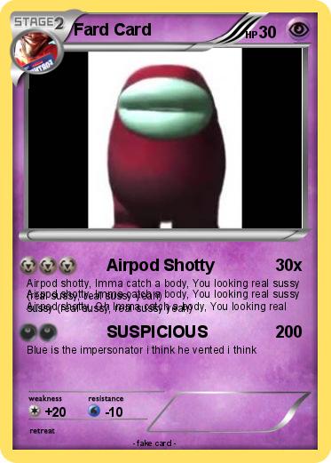 Pokemon Fard Card
