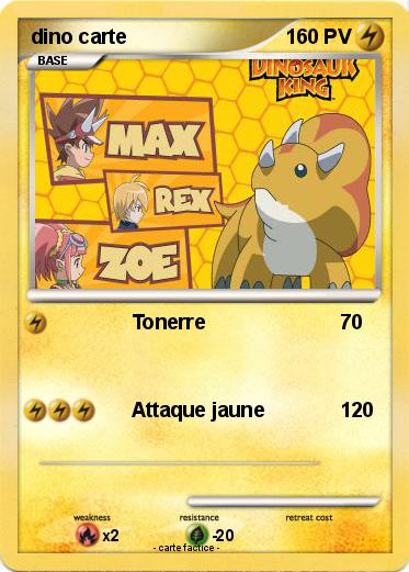 Pokemon dino carte